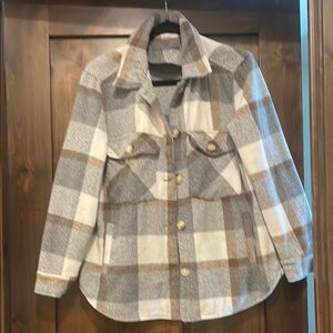 Blank NYC plaid jacket. Size small, new condition.